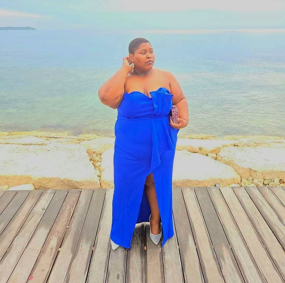 Navy Blue Evening Gown